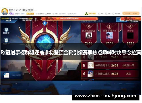 欧冠射手榜群雄逐鹿谁将登顶金靴引爆赛季焦点巅峰对决悬念拉满 欧冠射手榜群雄逐鹿谁将登顶金靴引爆赛季焦点巅峰对决悬念拉满